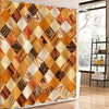 Natural Wood Pattern Shower Curtain - Brown