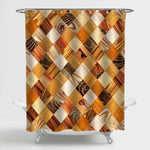 Natural Wood Pattern Shower Curtain - Brown