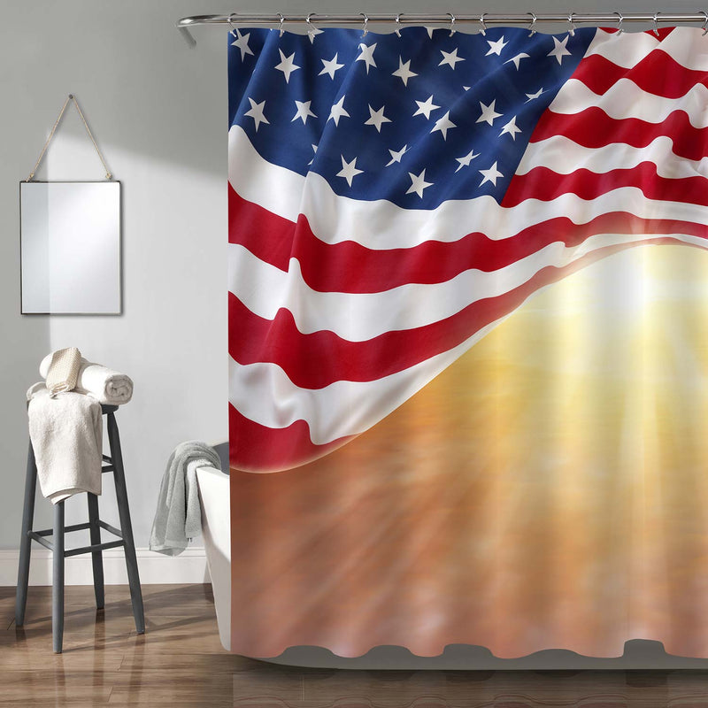 American Flag Shower Curtain