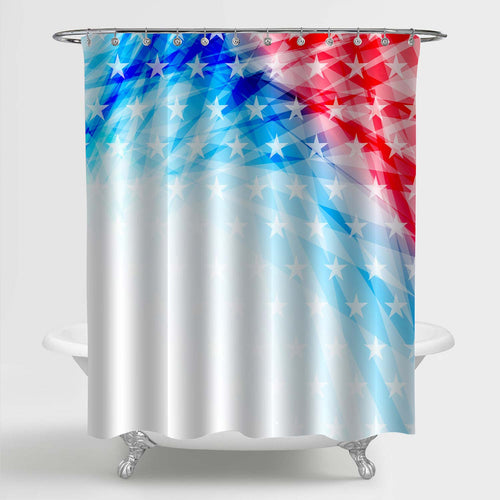 Abstract American Flag Shower Curtain