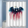 Classic USA State Royalty Emblem Patriotic Shower Curtain - Red Blue