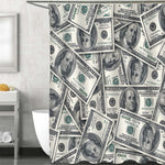 Dollars Cash Shower Curtain - Grey