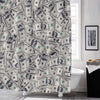 Stack of Cash Money in Hundred Dollar Banknotes Shower Curtain - Grey