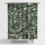 Giant Money Flying 100 Euro Notes Shower Curtain - Green