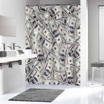 Large Amount of 100 US Money Notes Shower Curtain - Grey