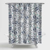 Cash Money Dollars Shower Curtain - Grey