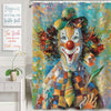 Oil Painting Portrait of a Clown Shower Curtain - Multicolor