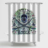 Nautical Jolly Roger Shower Curtain Set - Green Blue