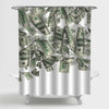 Falling 100 Dollar Banknotes Shower Curtain - Grey