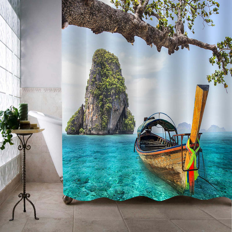 Coastline Seascape Shower Curtain
