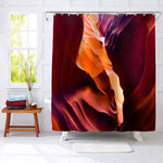 Curve of Antelope Canyon House Shower Curtain - Brown