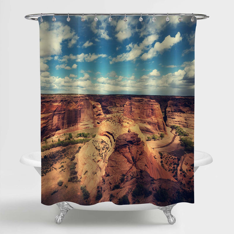 Canyon De Chelly Shower Curtain - Blue Brown