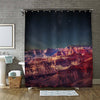 Grand Canyon at Night Under the Light of the Stars Shower Curtain - Dark Blue Brown