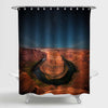 Grand Canyon National Park Night Scene Shower Curtain - Brown Dark Blue