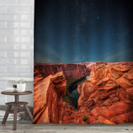 Grand Canyon Nighttime Scenery Shower Curtain - Brown Dark Blue