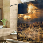 Grand Canyon with Stormy Clouds Shower Curtain - Gold