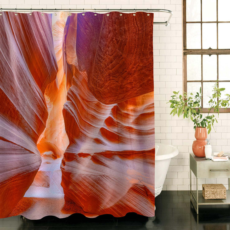 Lower Entrance into Antelope Canyon Shower Curtain - Orange