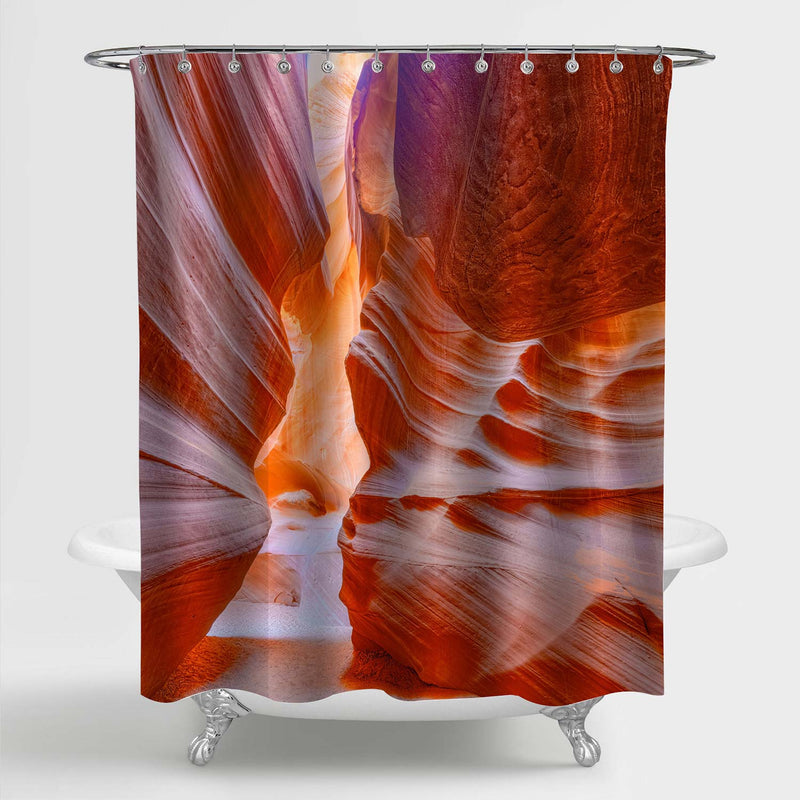 Lower Entrance into Antelope Canyon Shower Curtain - Orange