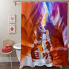 Antelope Canyon Natural Rock Formation Shower Curtain - Orange