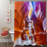 Antelope Canyon Natural Rock Formation Shower Curtain - Orange