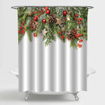 Christmas Festive Decoration Shower Curtian - Green