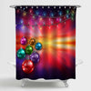 Christmas Lights and Colorful Balls Shower Curtain - Multicolor