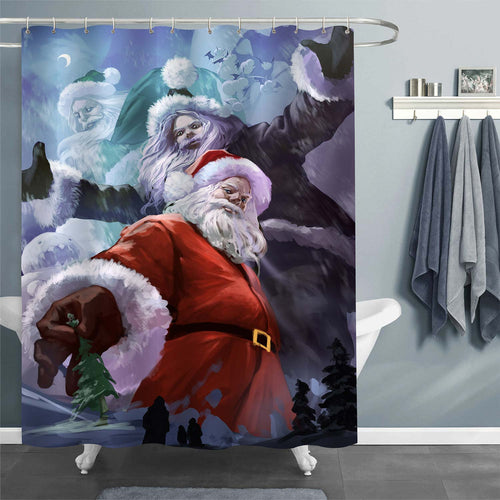 Huge Santa Claus Character Shower Curtain