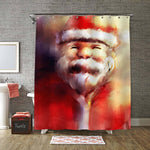Portrait of Santa Claus Shower Curtain - Red