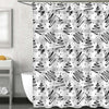 Christmas Pattern with Spruces and Snowflakes Shower Curtain