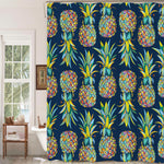 Tropical Fruit Pineapple Shower Curtain - Multicolor